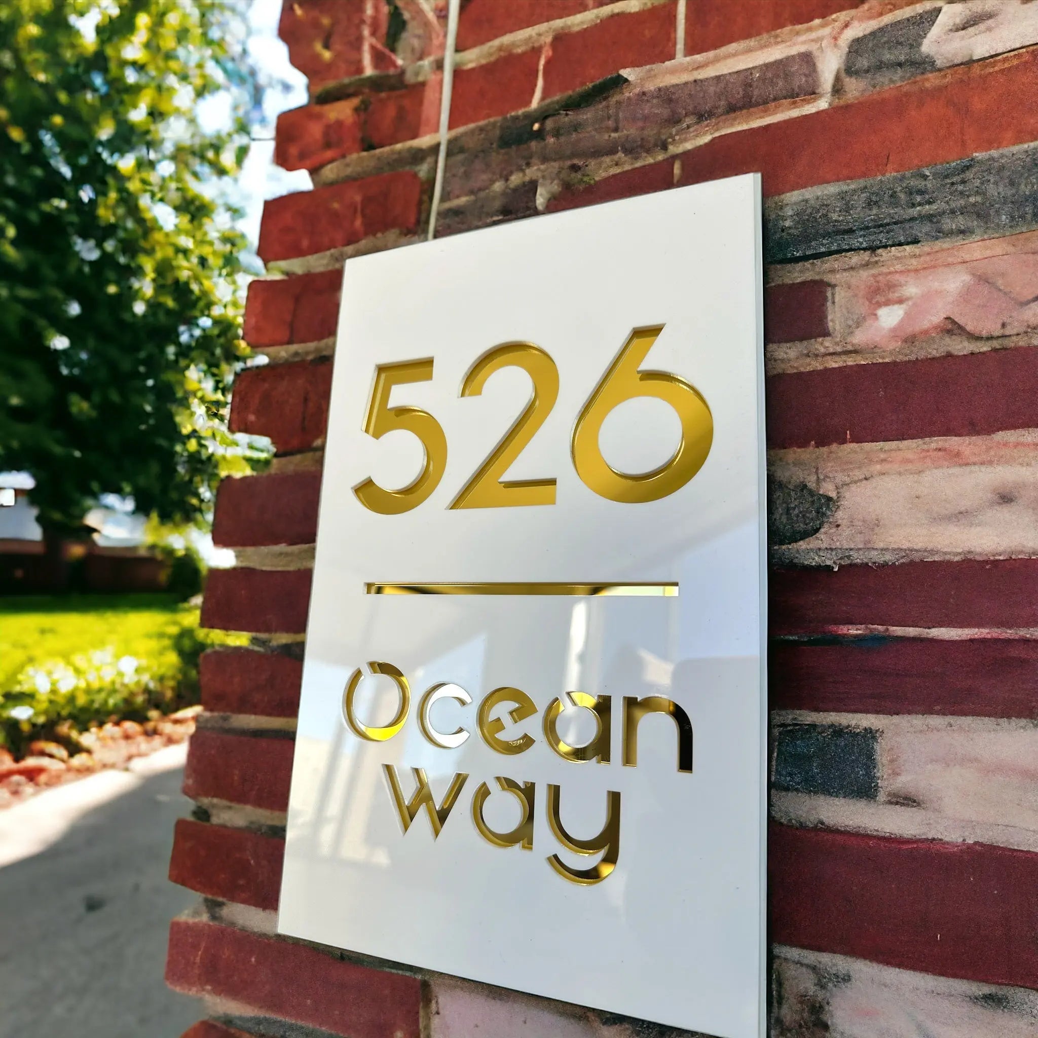 Personalized outdoor Number signs - Laser Culture
