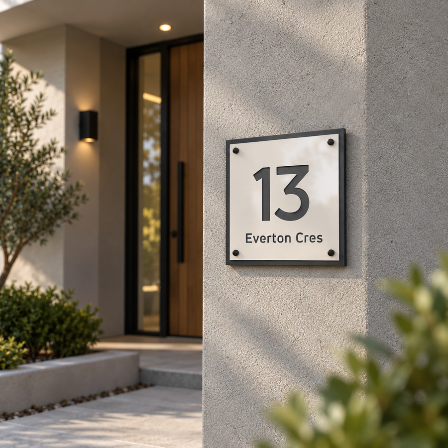Acrylic House Number Plaque - EGYPT signs and Digits