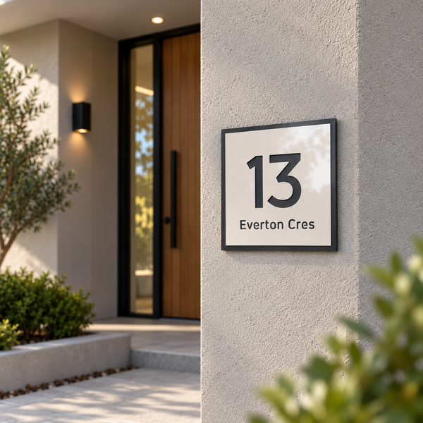 Acrylic House Number Plaque - EGYPT signs and Digits