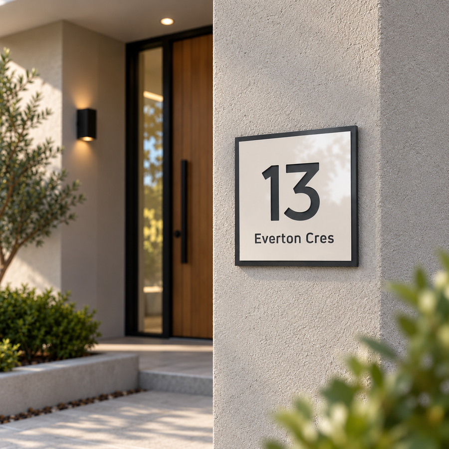 Acrylic House Number Plaque - EGYPT signs and Digits