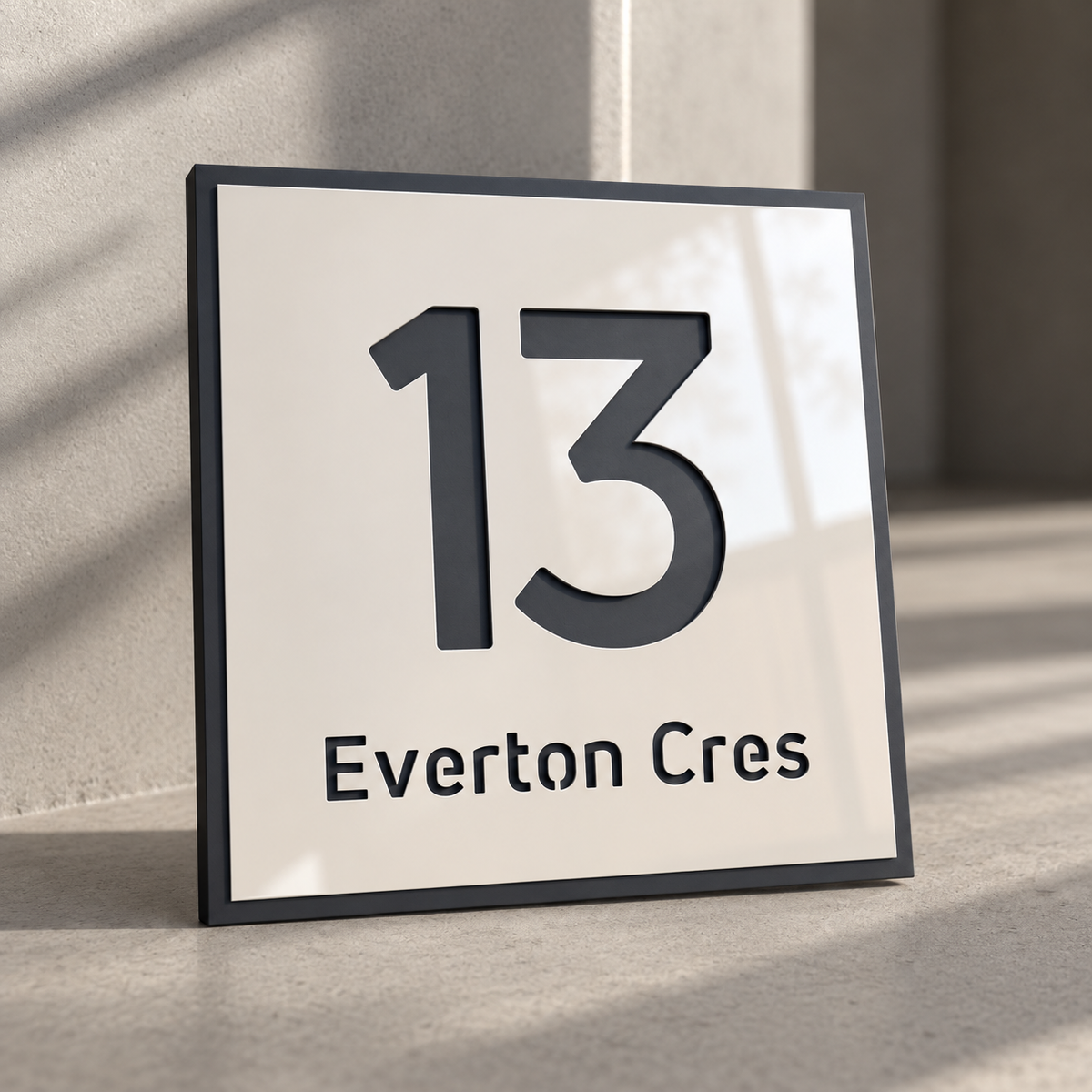Acrylic House Number Plaque - EGYPT signs and Digits