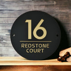 Stylish House Number Plaque - Circle