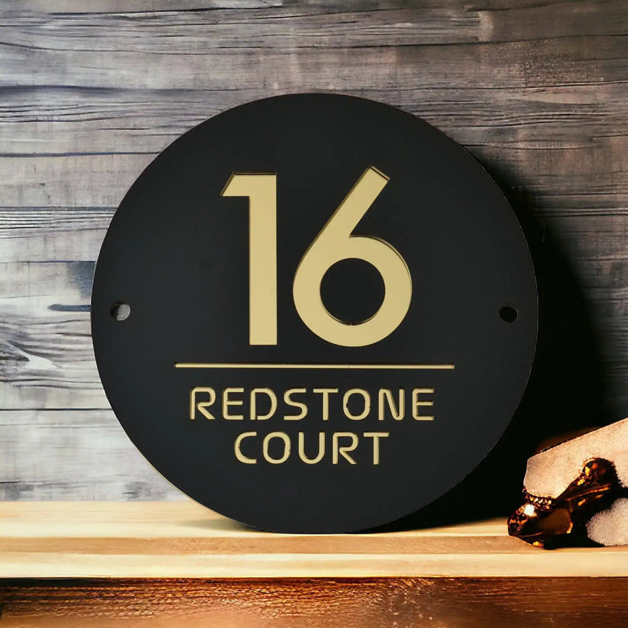 Letter Box, Door Number, Number Only - CIRCLE signs and Digits