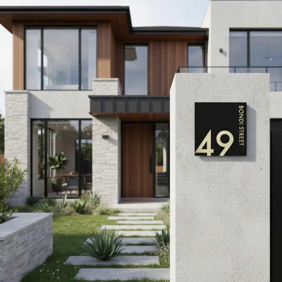Beautiful House Number Plaque - BANKS signs and Digits