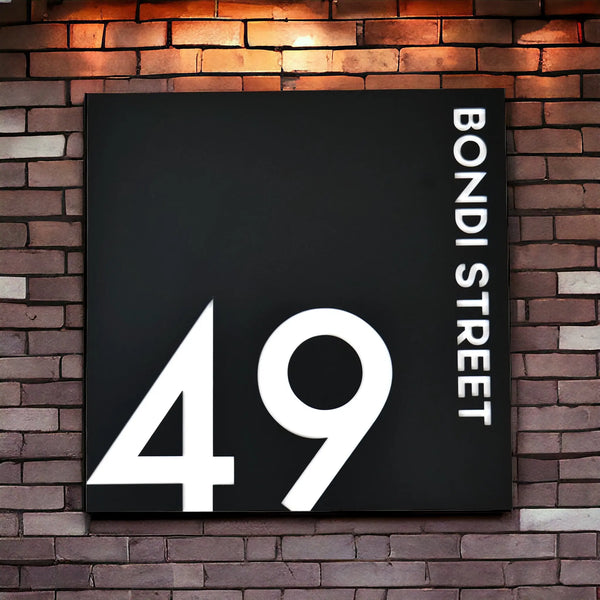 Beautiful House Number Plaque - BANKS signs and Digits