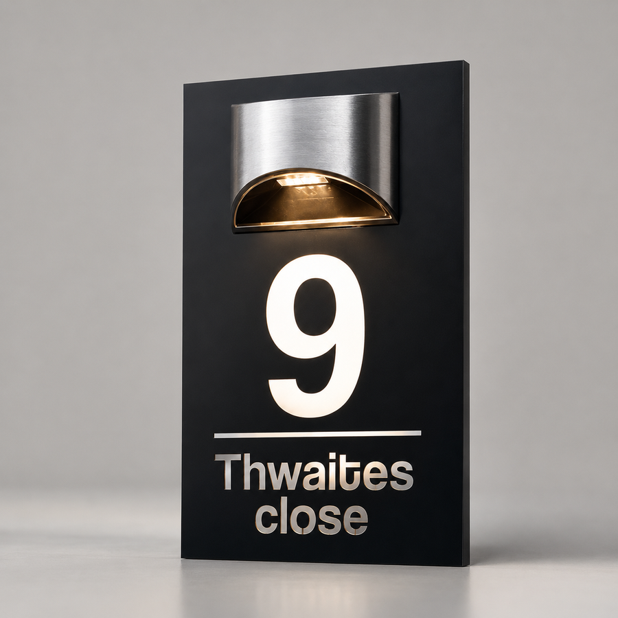 Solar powered House Sign- Bright signs and Digits
