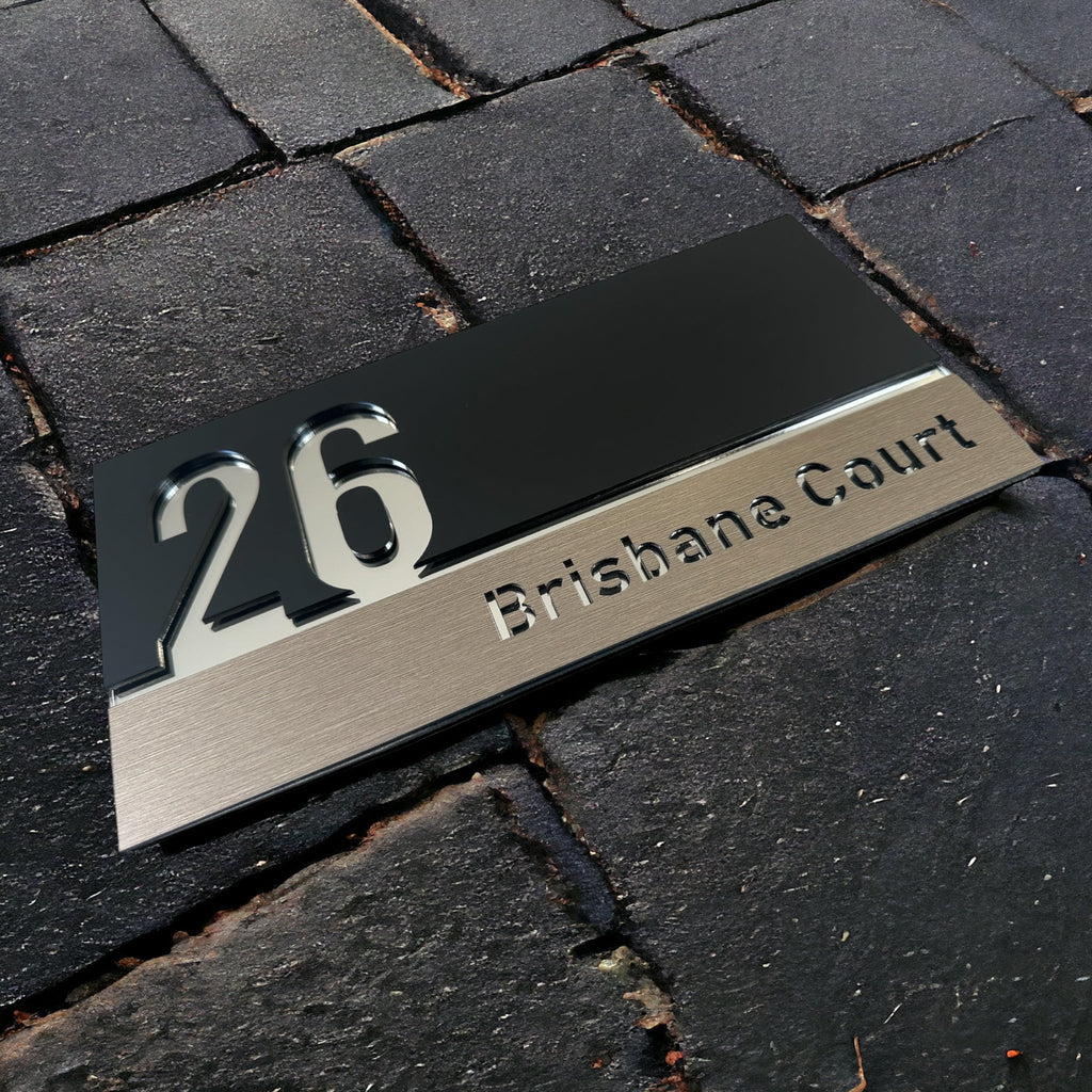 Square House Number Plaque - CALIFORNIA signs and Digits