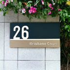 Square House Number Plaque - CALIFORNIA signs and Digits