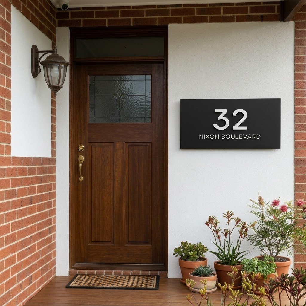 Classic House Number Sign signs and Digits