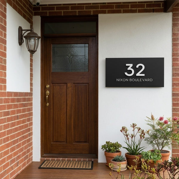 Classic House Number Sign signs and Digits