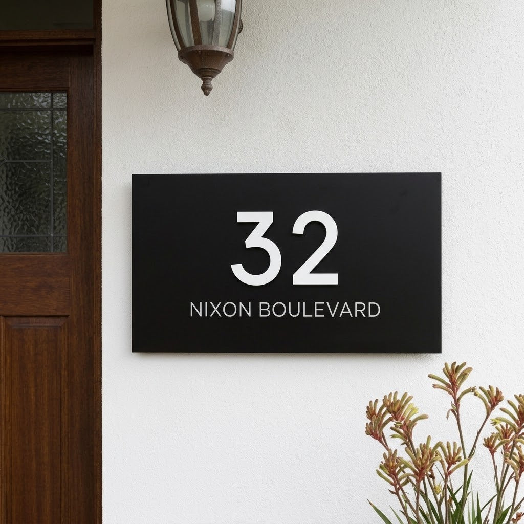 Classic House Number Sign signs and Digits