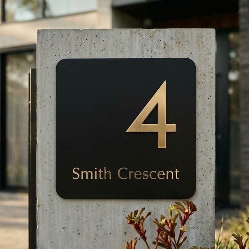 House Number Plaque - DIGNITY signs and Digits