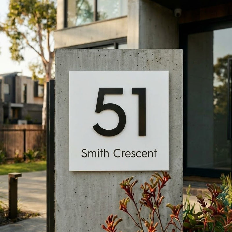 House Number Plaque - DIGNITY