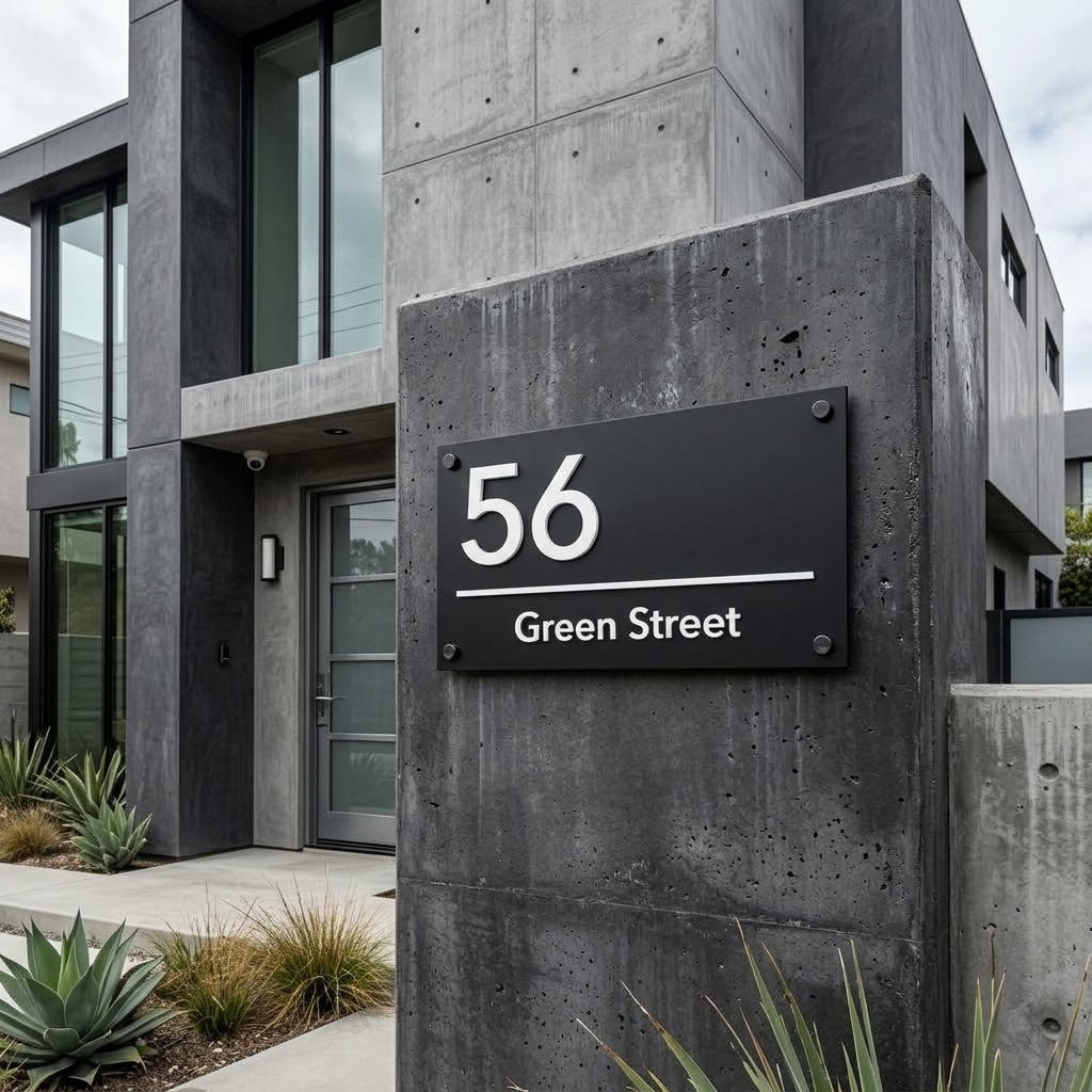 Custom House Door Plaque / Sign - UPPER signs and Digits