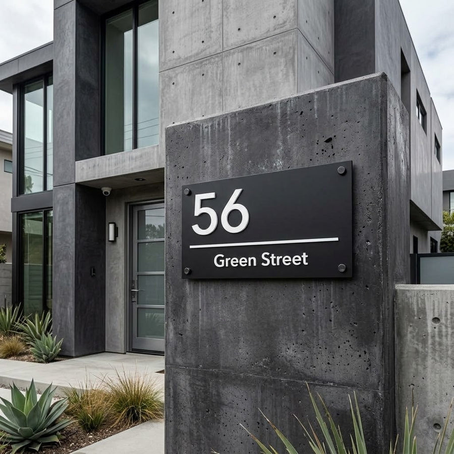 Custom House Door Plaque / Sign - UPPER signs and Digits