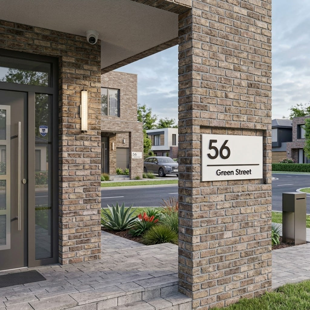 Custom House Door Plaque / Sign - UPPER signs and Digits