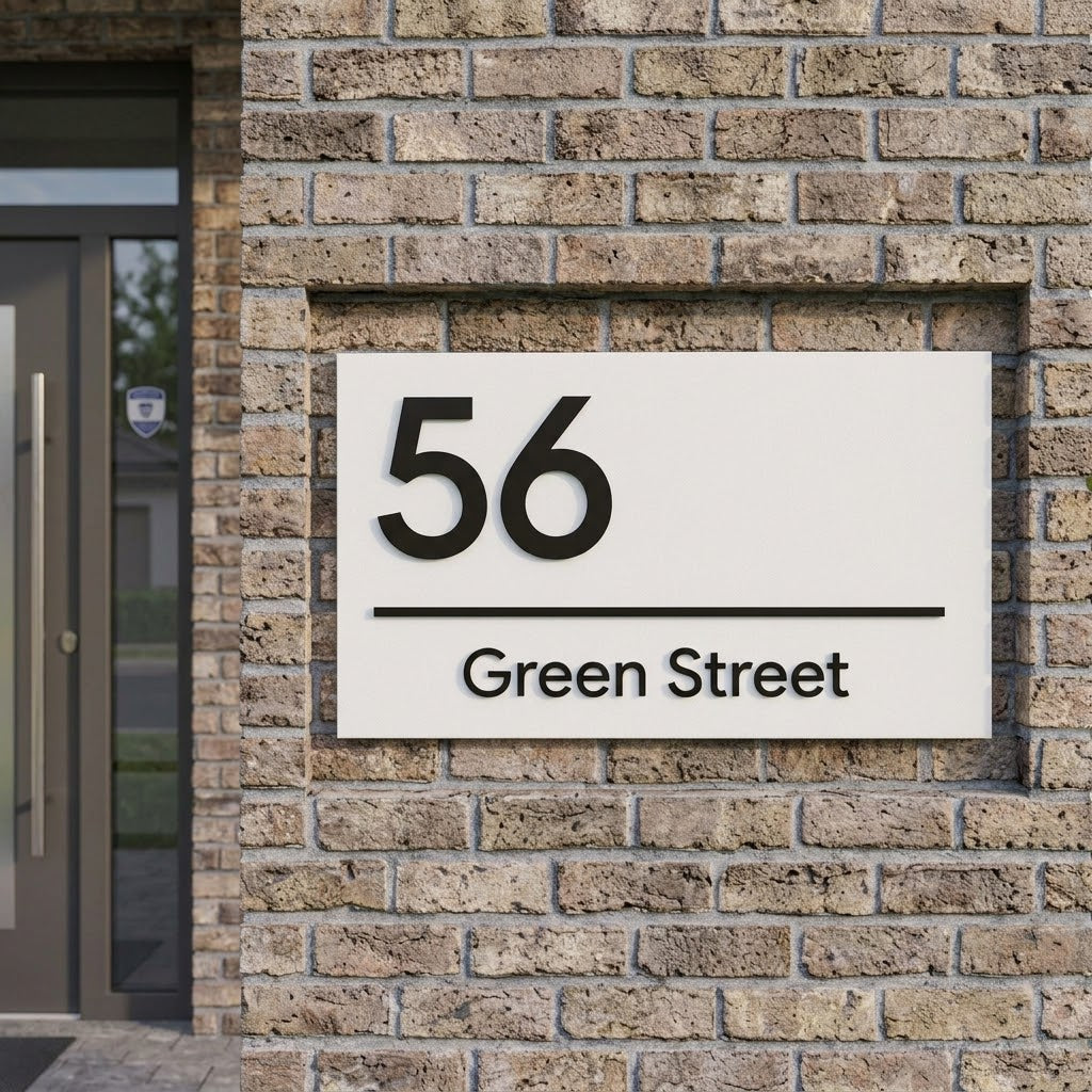 Custom House Door Plaque / Sign - UPPER signs and Digits