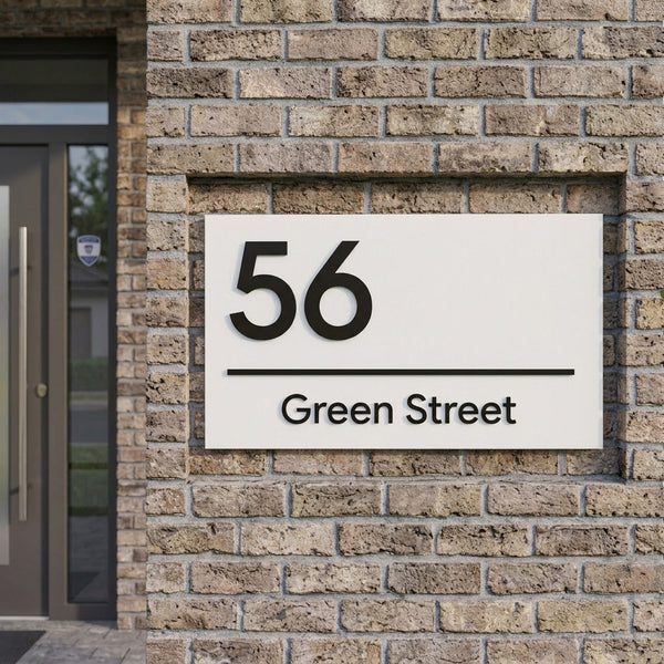 Custom House Door Plaque / Sign - UPPER signs and Digits
