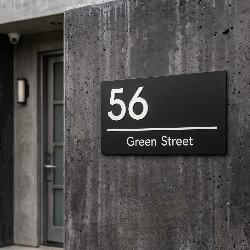 Custom House Door Plaque / Sign - UPPER signs and Digits