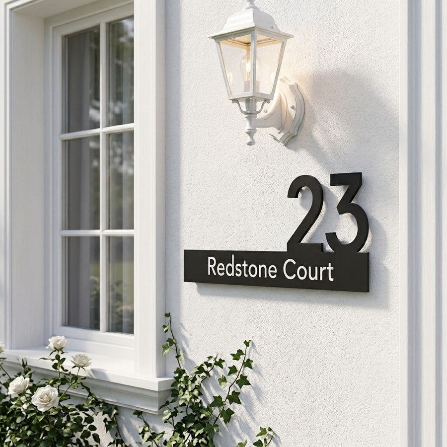House Numbers With An Icon - OUT signs and Digits