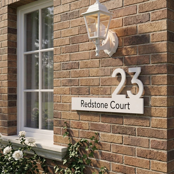 House Numbers With An Icon - OUT signs and Digits