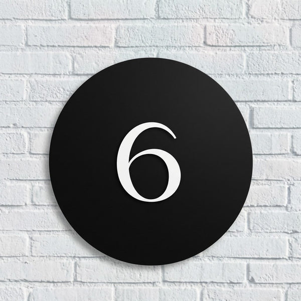 Letter Box, Door Number, Number Only - CIRCLE signs and Digits