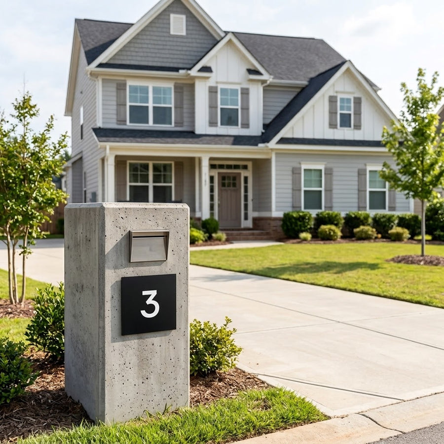 Square Letter Box, Door Number, Number Only signs and Digits