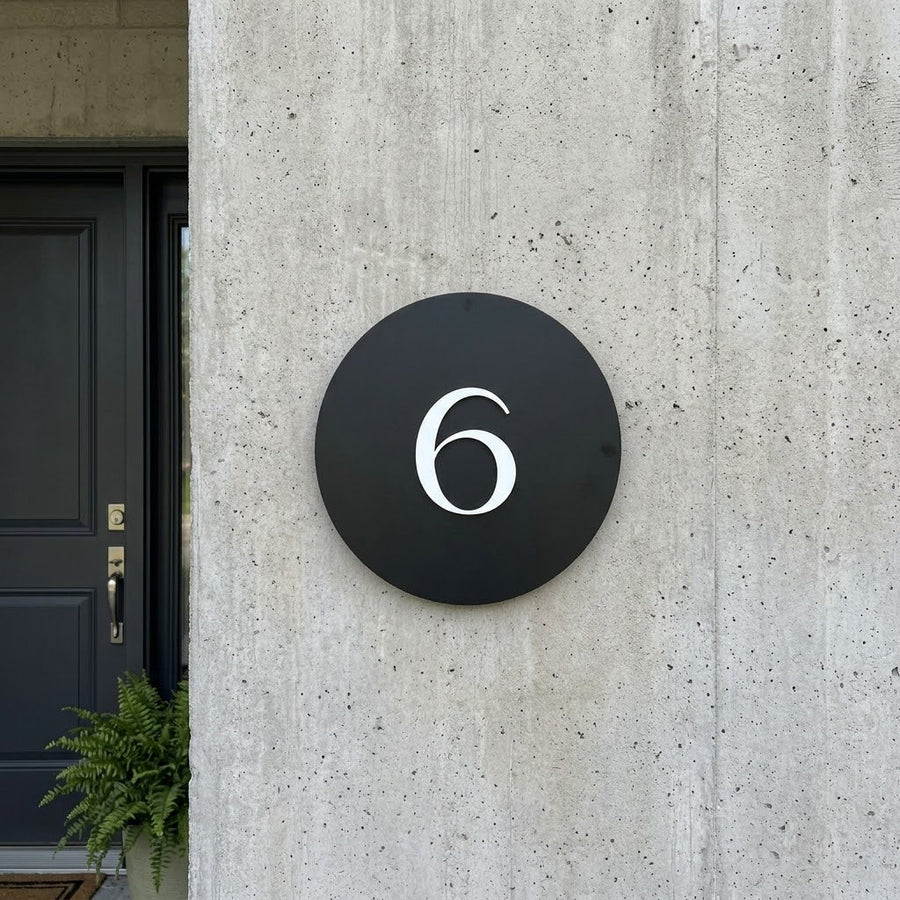 Letter Box, Door Number, Number Only - CIRCLE signs and Digits