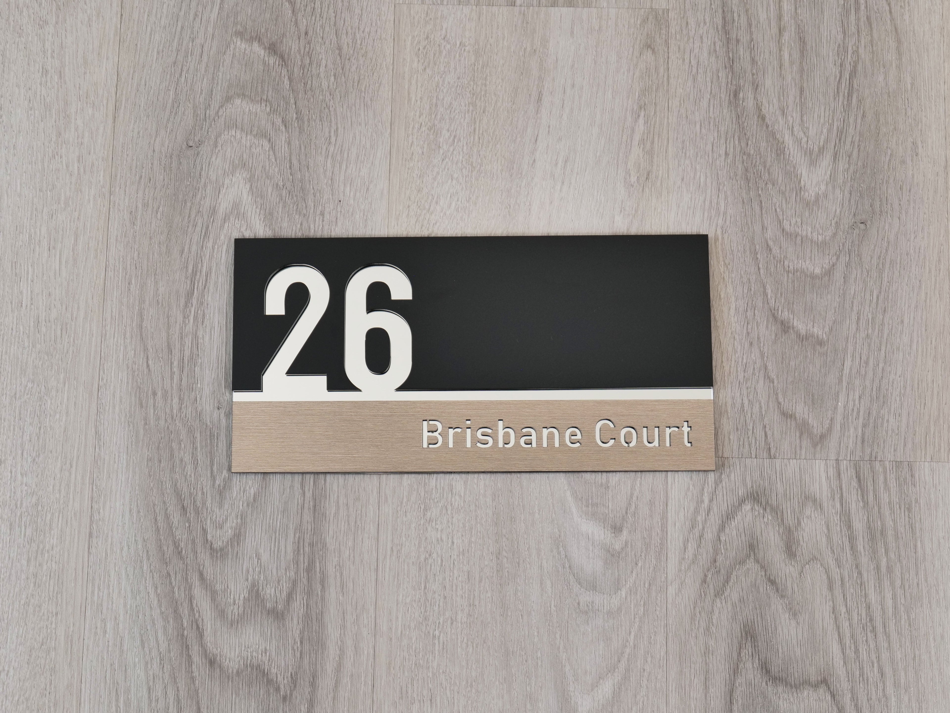 Square House Number Plaque - CALIFORNIA signs and Digits