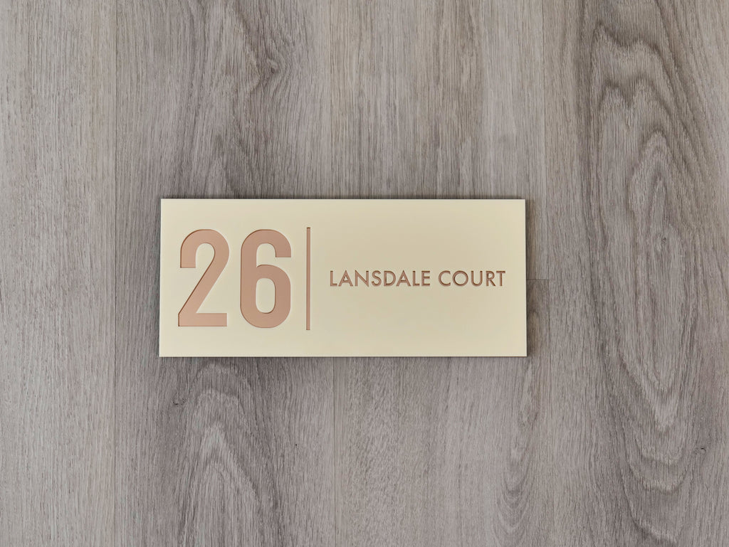 Rectangle House Number Plaque - VIVID signs and Digits