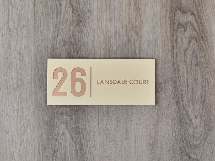 Rectangle House Number Plaque - VIVID signs and Digits