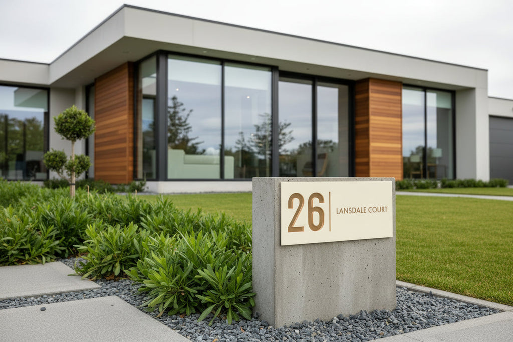 Rectangle House Number Plaque - VIVID signs and Digits