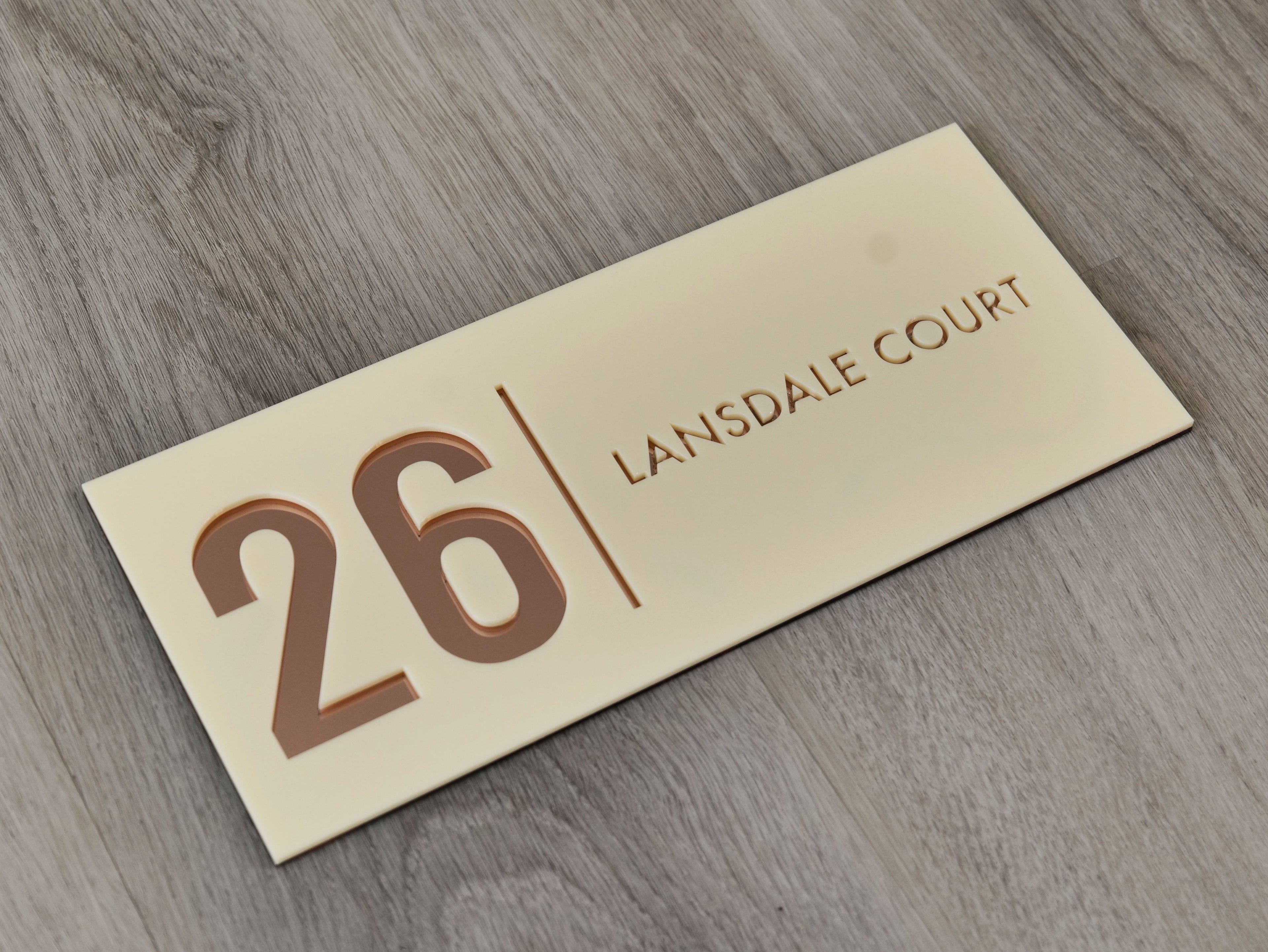 Rectangle House Number Plaque - VIVID signs and Digits