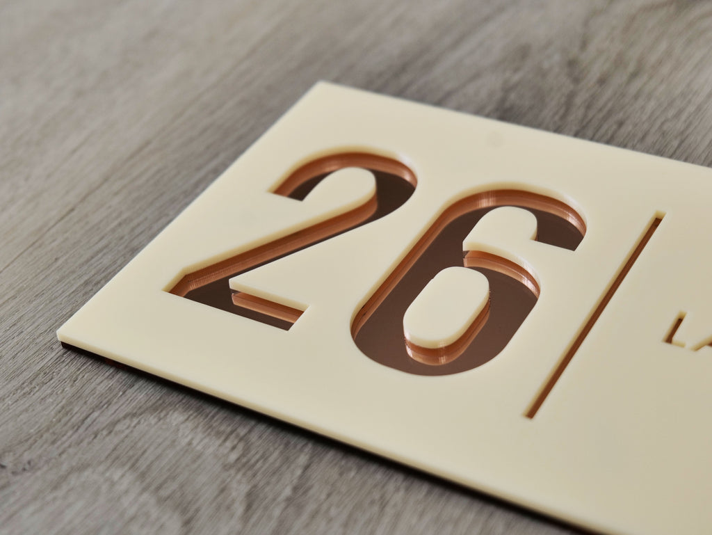 Rectangle House Number Plaque - VIVID signs and Digits