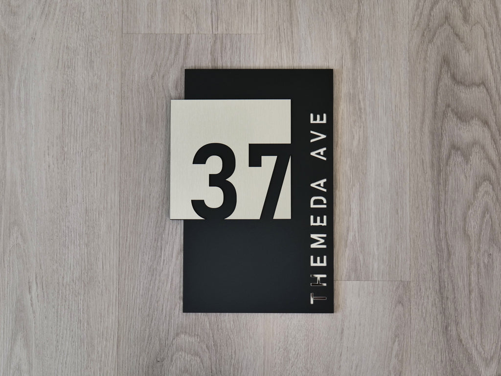 Modern Home Address Sign - APEX signs and Digits