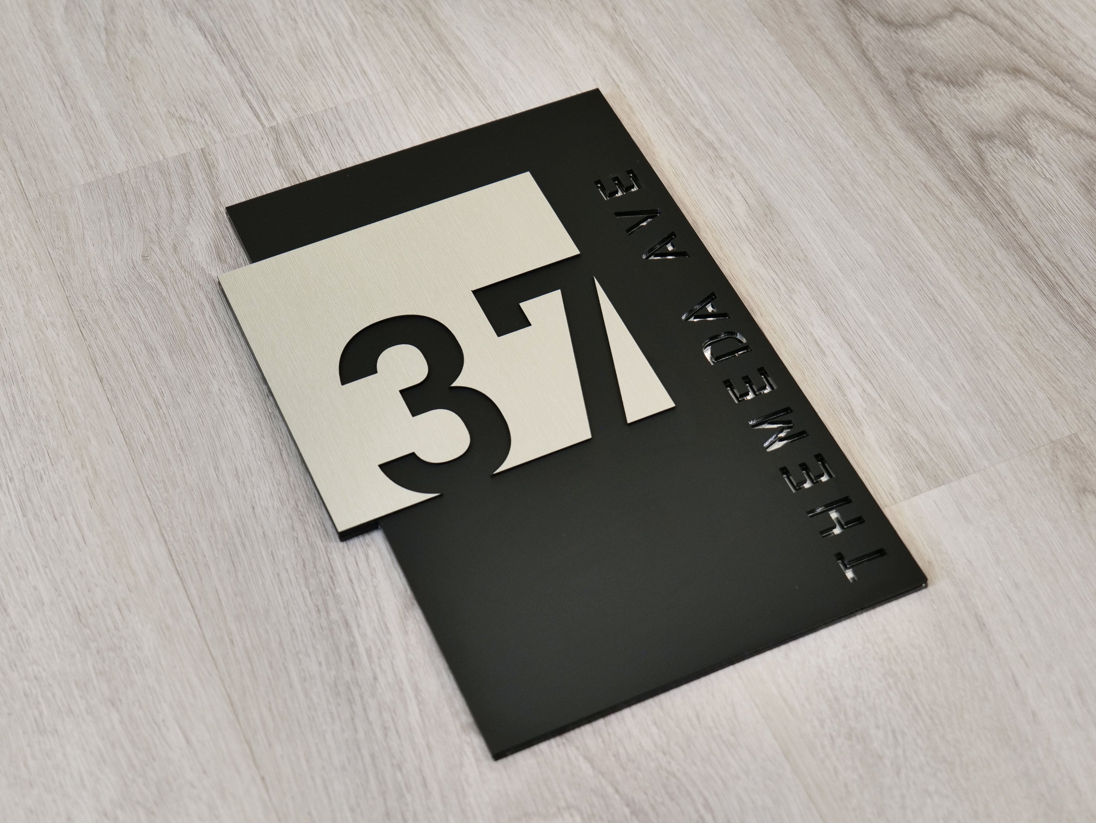 Modern Home Address Sign - APEX signs and Digits