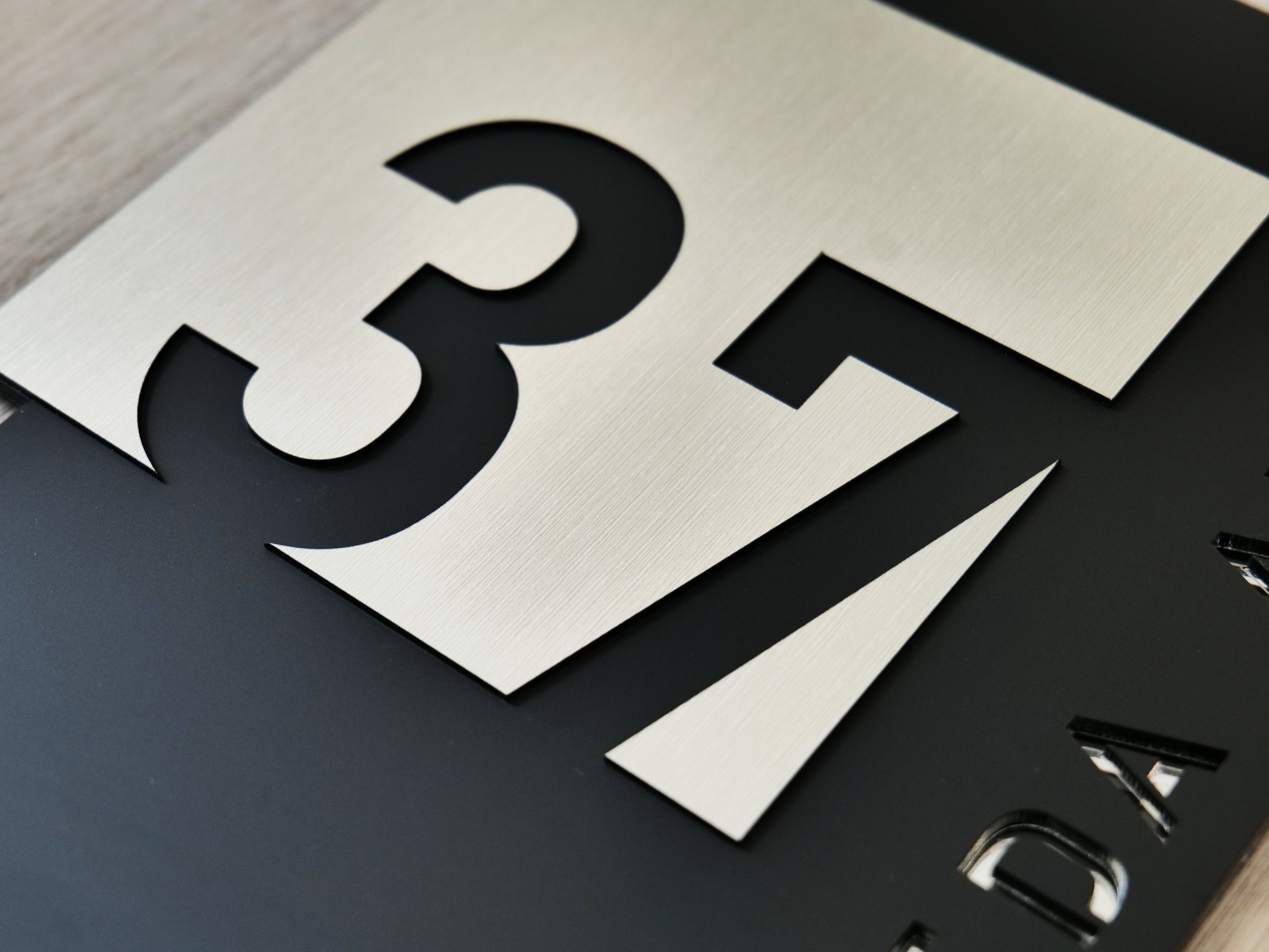 Modern Home Address Sign - APEX signs and Digits