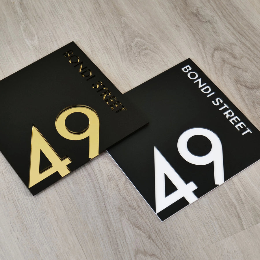 Beautiful House Number Plaque - BANKS signs and Digits