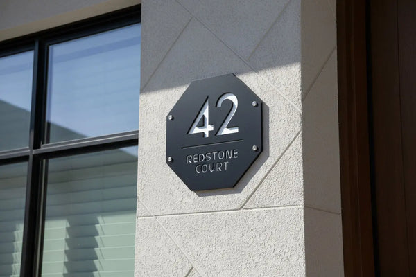 Beautiful House Number Plaque - HEX signs and Digits