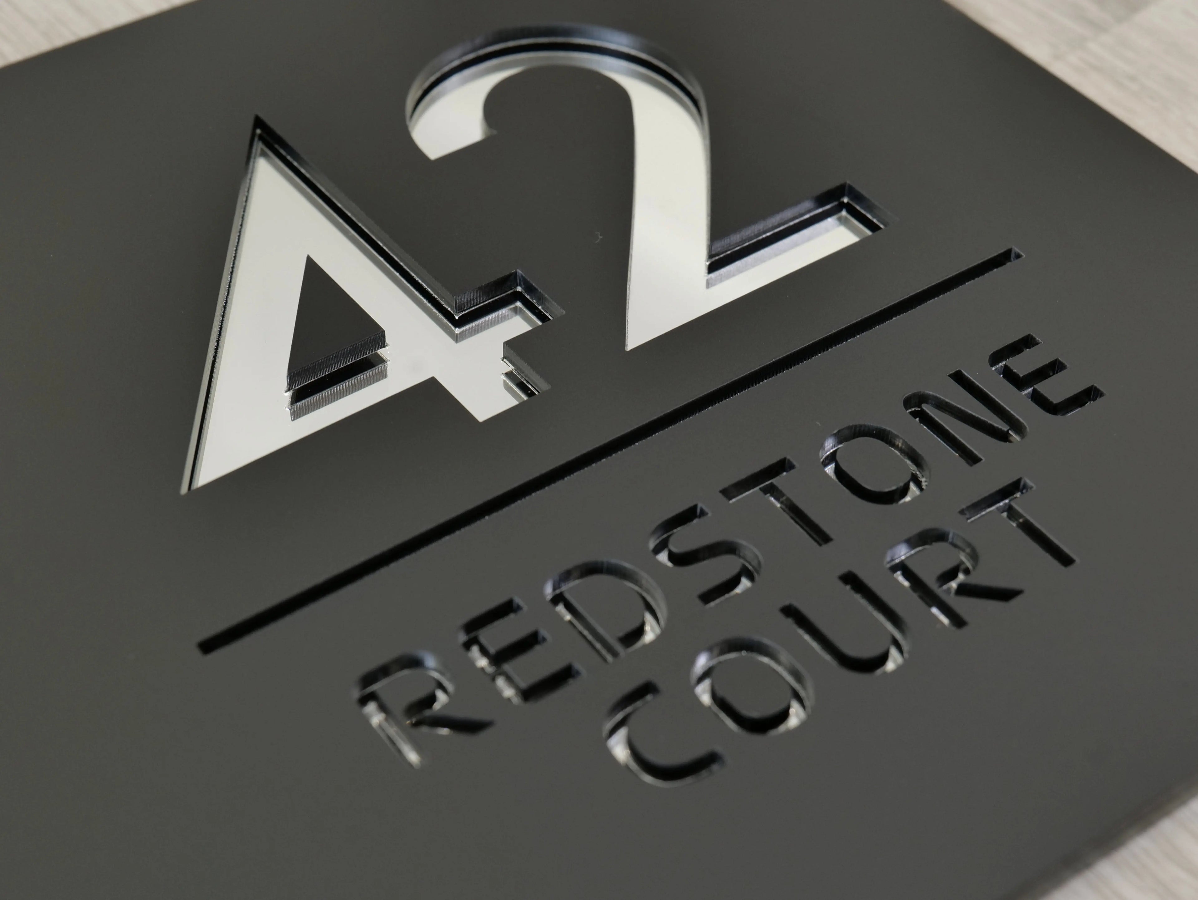 Beautiful House Number Plaque - HEX signs and Digits