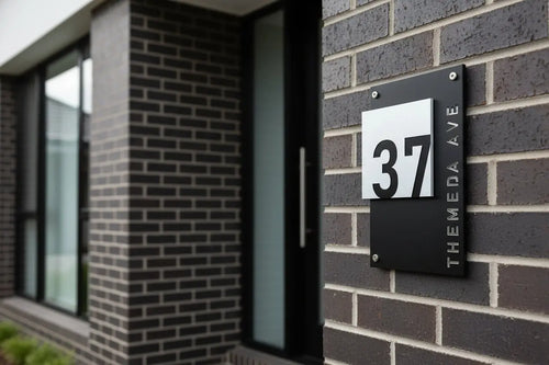 Modern Home Address Sign - APEX signs and Digits