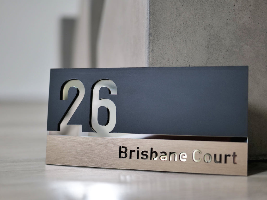 Square House Number Plaque - CALIFORNIA signs and Digits