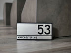 Silver Rectangle House Number Plaque - VIVID  - ZENITH signs and Digits