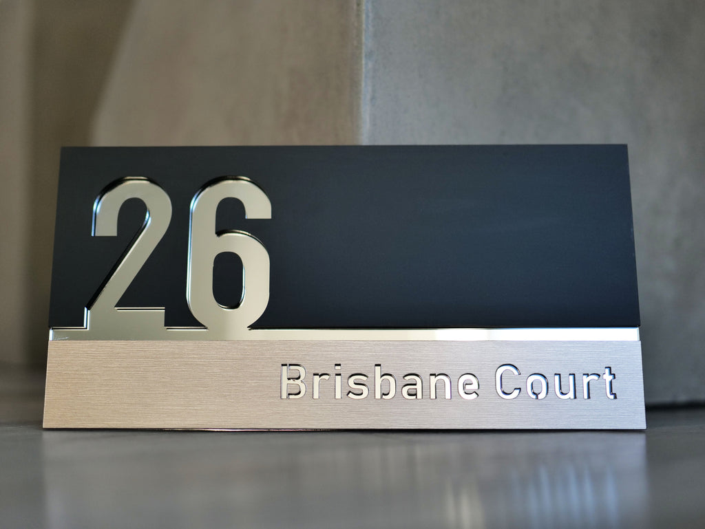 Square House Number Plaque - CALIFORNIA signs and Digits