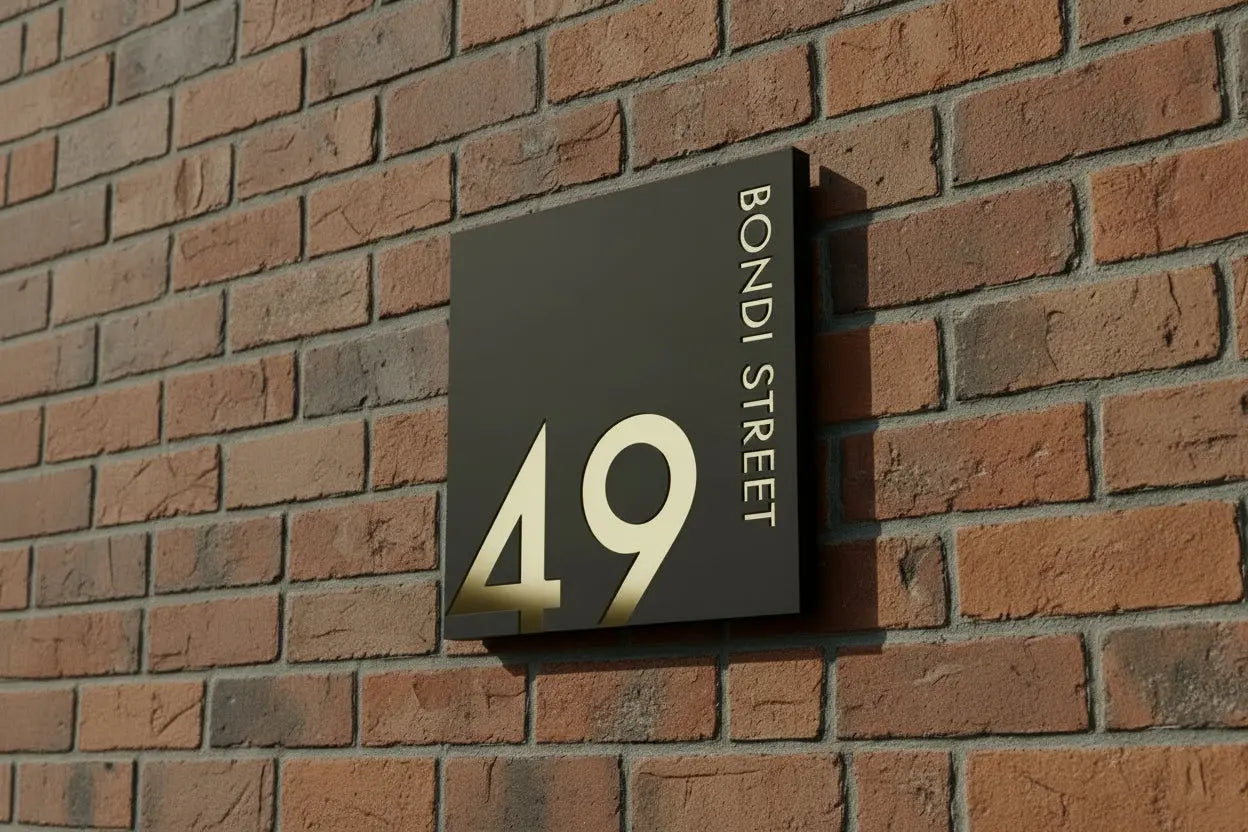 Beautiful House Number Plaque - BANKS signs and Digits