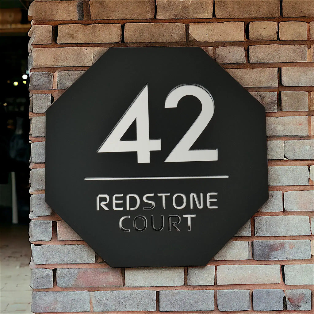 Beautiful House Number Plaque - HEX