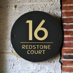 Beautiful House Number Plaque - Circle signs and Digits
