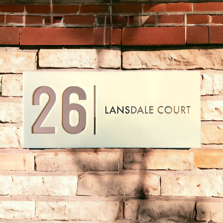 Rectangle House Number Plaque - VIVID signs and Digits