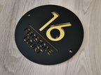 Beautiful House Number Plaque - Circle signs and Digits
