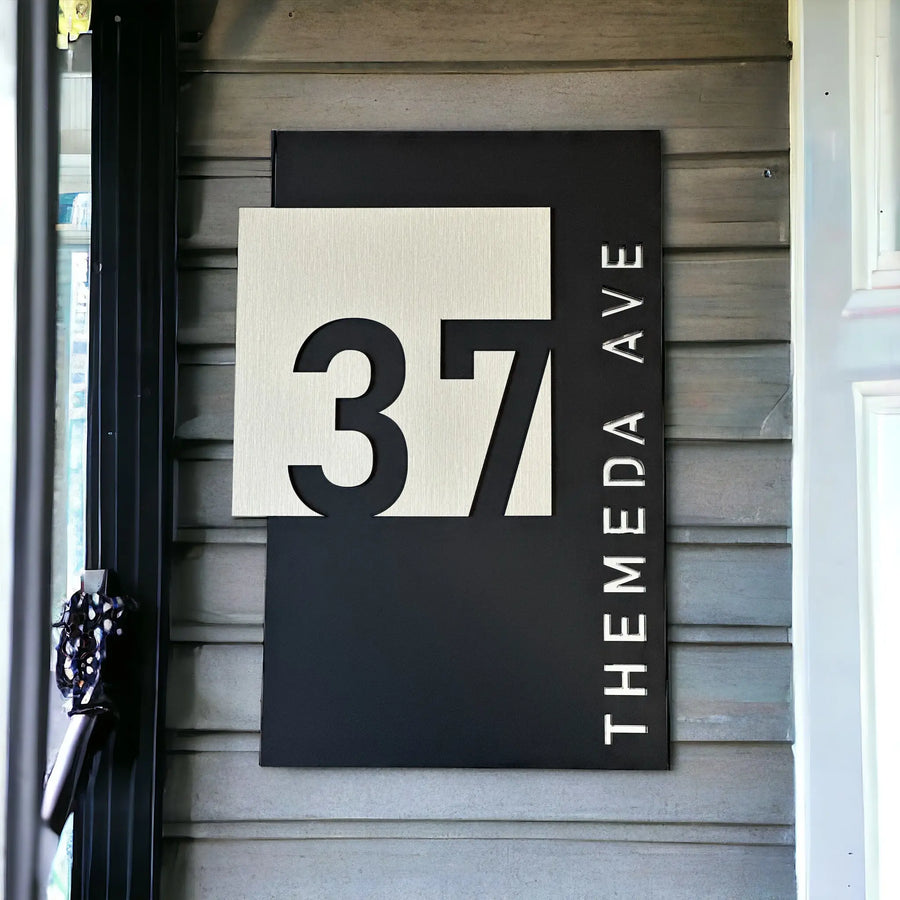 Modern Home Address Sign - APEX signs and Digits